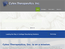 Tablet Screenshot of cytextherapeutics.com